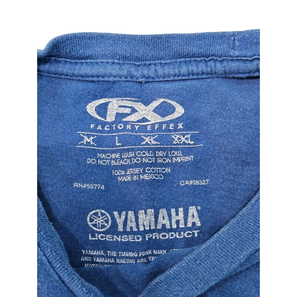 Yamaha Motorcycle FX  Racing T-shirt Blue Large - Picture 6 of 6